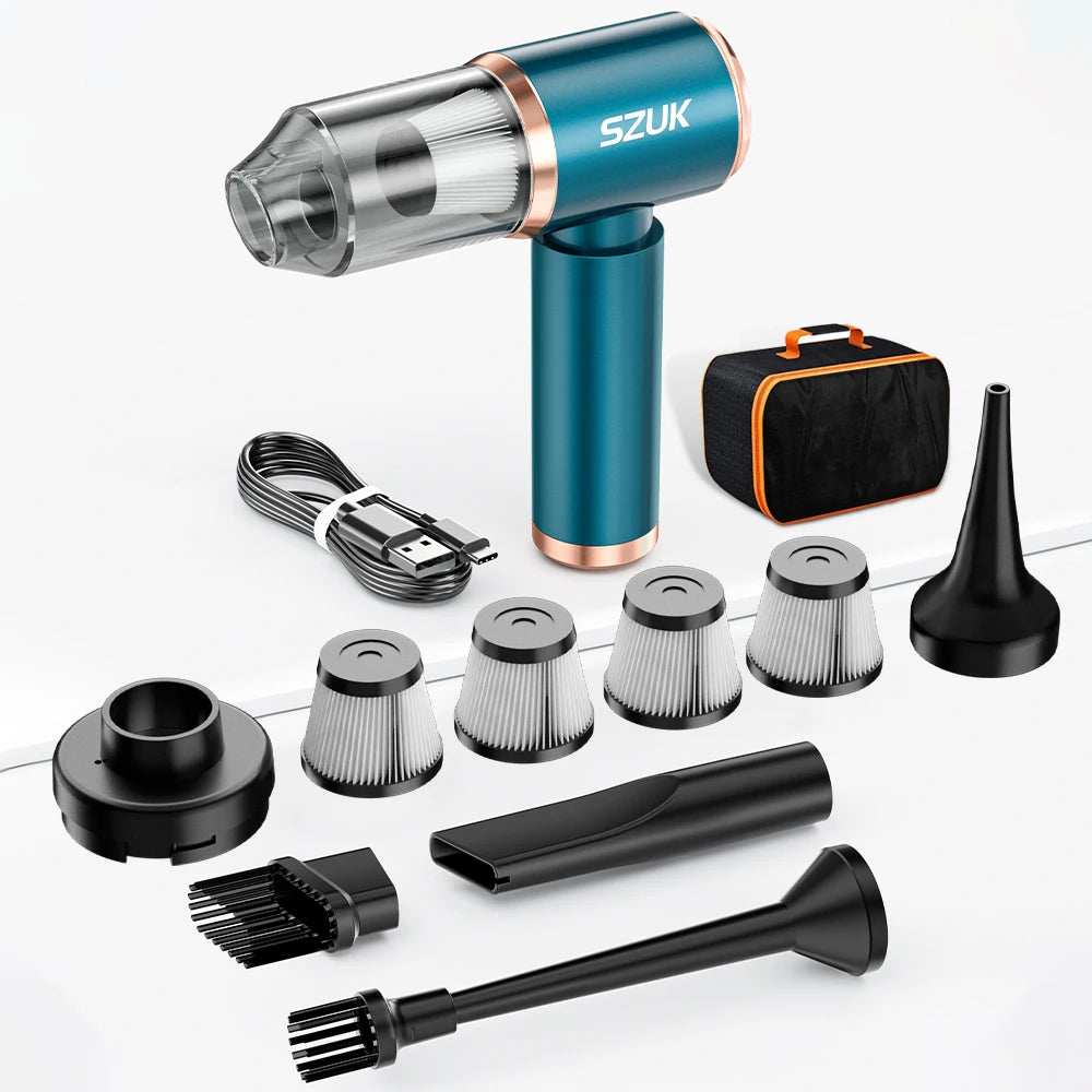 SZUK Car Vacuum Cleaner Strong Suction Wireless Portable Cleaning Machine Handheld Mini Vacuum Cleaner for Car Home and Keyboard