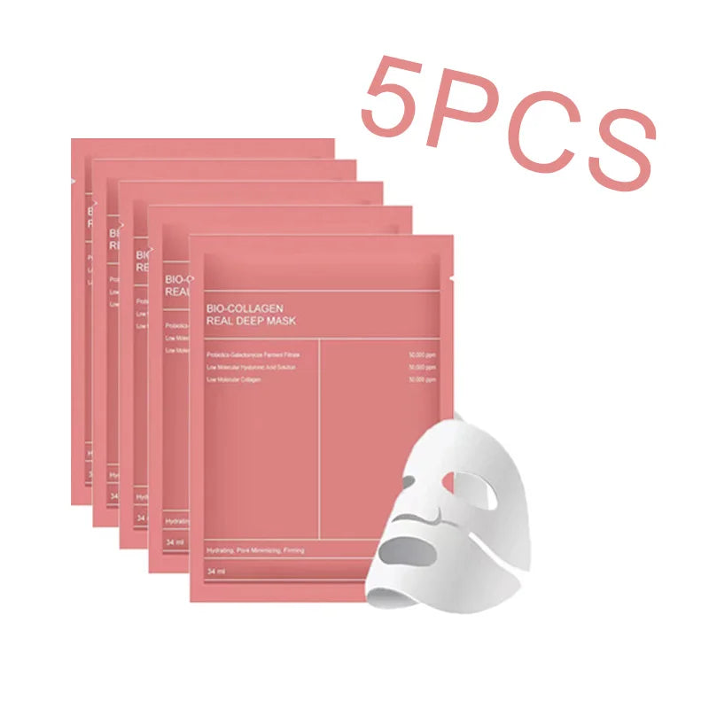 Masque bio au collagène hydrate la peau et la raffermit 1 piece 5 pieces ou 10 pieces